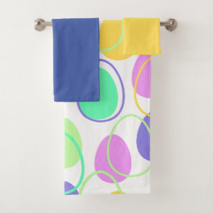 Easter Eggs and Outlines  Bath Towel Set