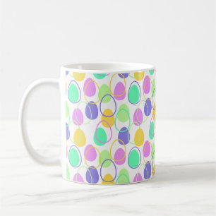 Easter Eggs and Outlines Coffee Mug