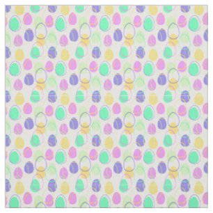 Easter Eggs and Outlines Fabric
