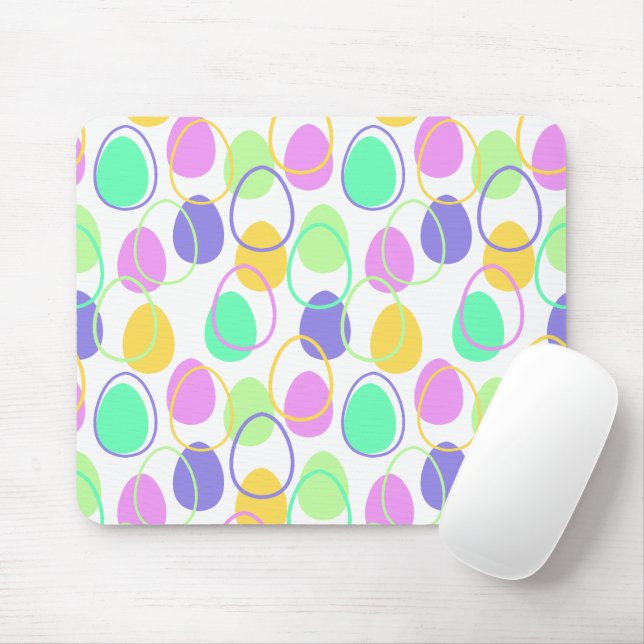 Easter Eggs and Outlines  Mouse Mat (With Mouse)