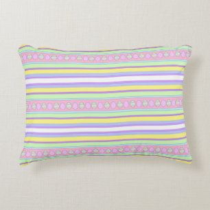 Easter Eggs and Stripes Decorative Cushion