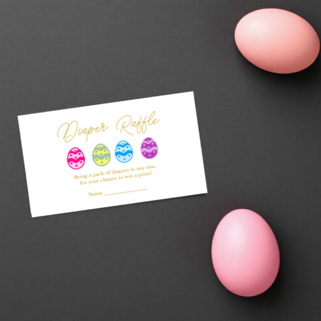 Easter Eggs Baby Shower Diaper Raffle Enclosure Card (Creator Uploaded)