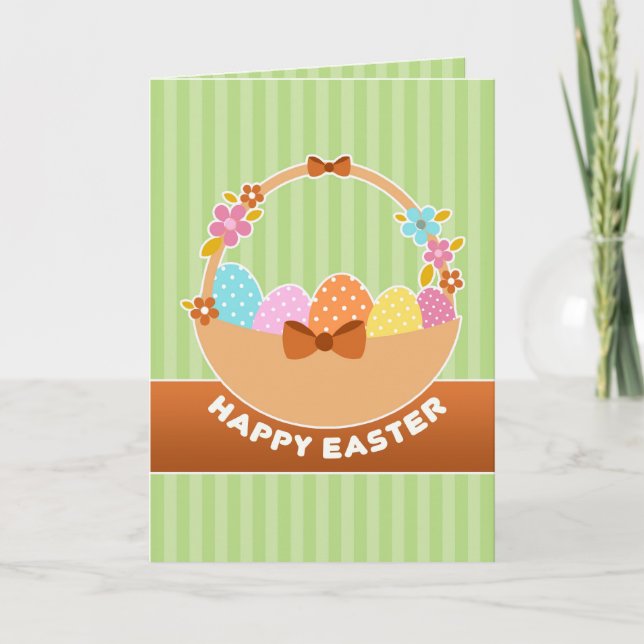 Easter Eggs Basket Card (Front)