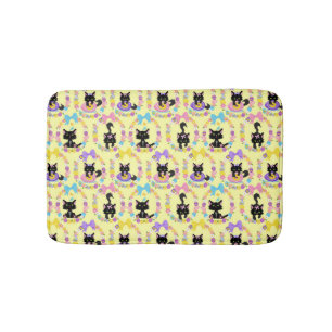 Easter Eggs Black Cat Pattern Pet Animal Lover Bath Mat