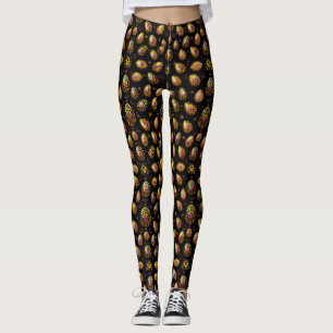 EASTER EGGS ~ Black Gold 3D ~ Leggings