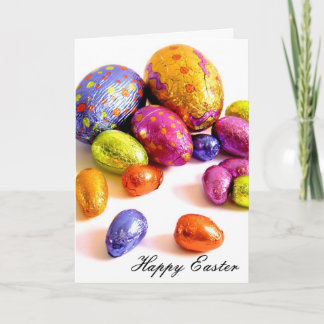 easter eggs bright holiday card