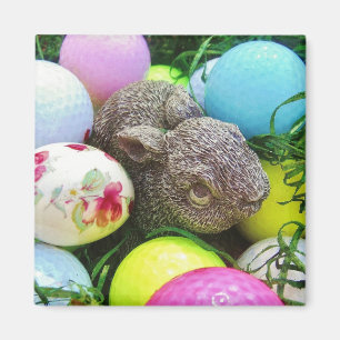 Easter Eggs, bunny and Golf Balls Magnet