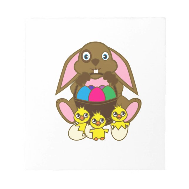 Easter Eggs Bunny Notepad (Front)