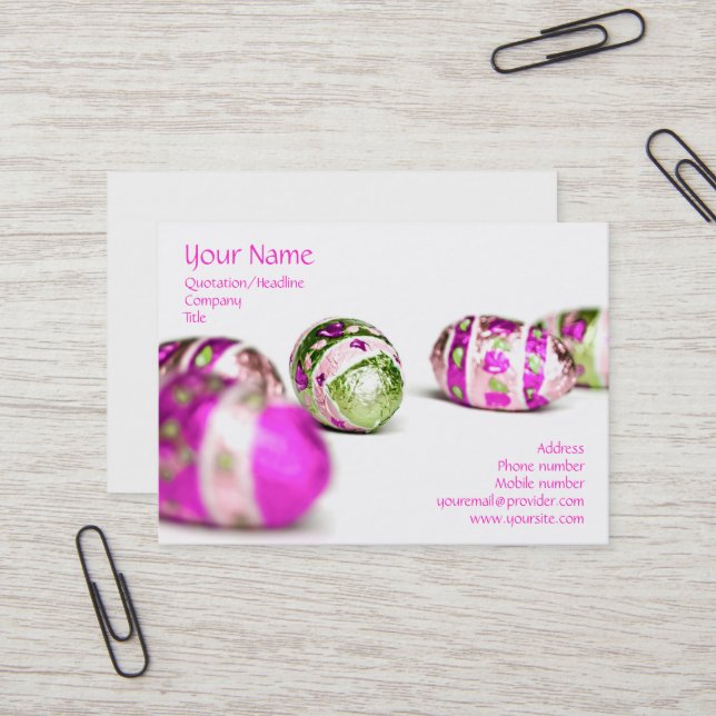 Easter Eggs Business Card (Front/Back In Situ)