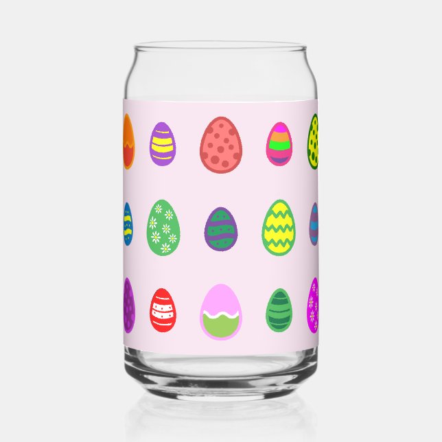 Easter Eggs Can Glass (Front)