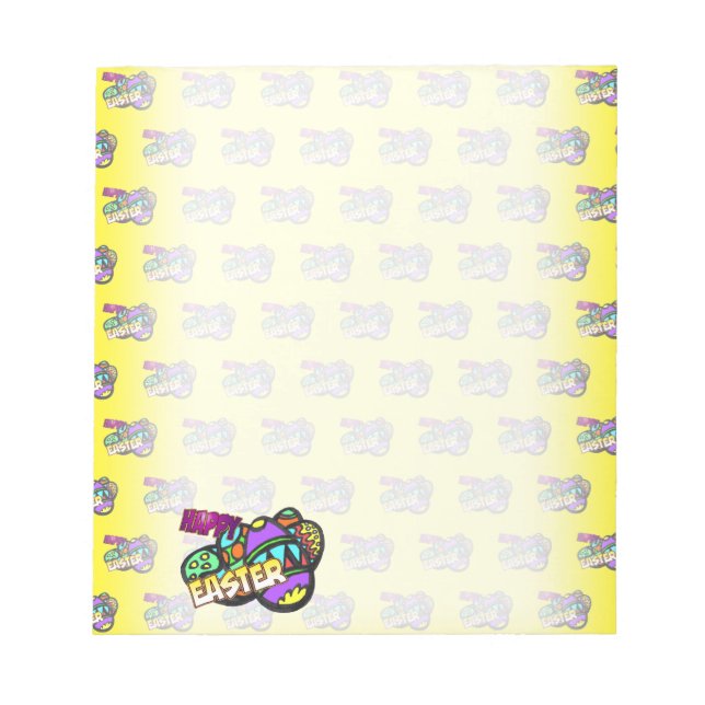 Easter Eggs Cartoon Notepad (Front)