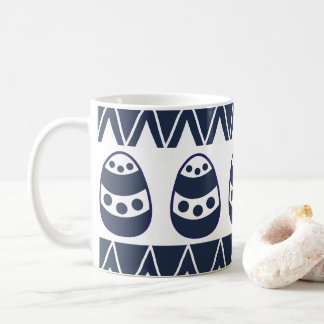 Easter Eggs Chevron Stripes Happy Easter Pattern   Coffee Mug