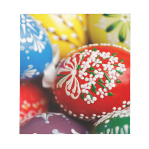 Easter Eggs Colourful Holiday Pattern Spring Art Notepad