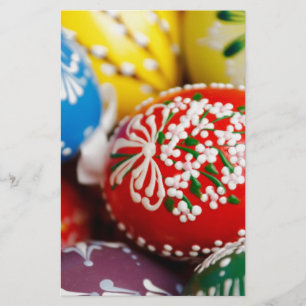 Easter Eggs Colourful Holiday Pattern Spring Art Stationery