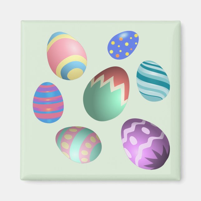 Easter Eggs, Colouring Eggs, Spring, Easter Party, Magnet (Front)
