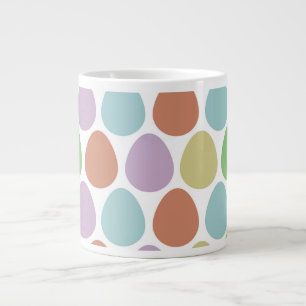 Easter Eggs Decor Pattern  Large Coffee Mug