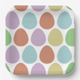 Easter Eggs Decor Pattern  Paper Plate