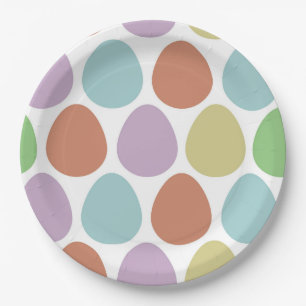Easter Eggs Decor Pattern Paper Plate
