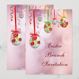 Easter Eggs Decorations & Streamers Easter Brunch Invitation