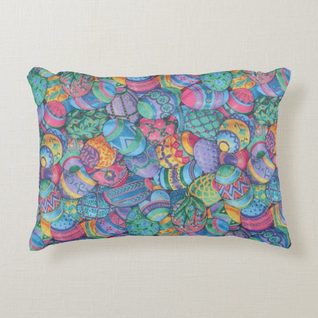 Easter Eggs Decorative Cushion (Front)
