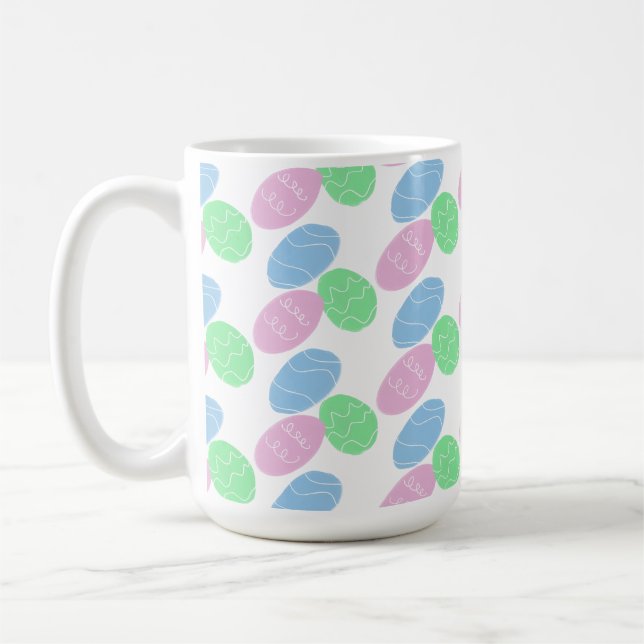 Easter Eggs Doodles  Coffee Mug (Left)