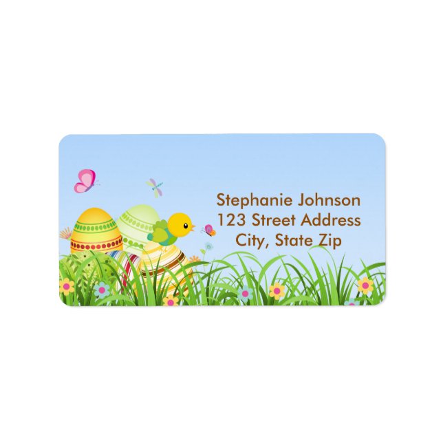 Easter Eggs Easter Address Label (Front)