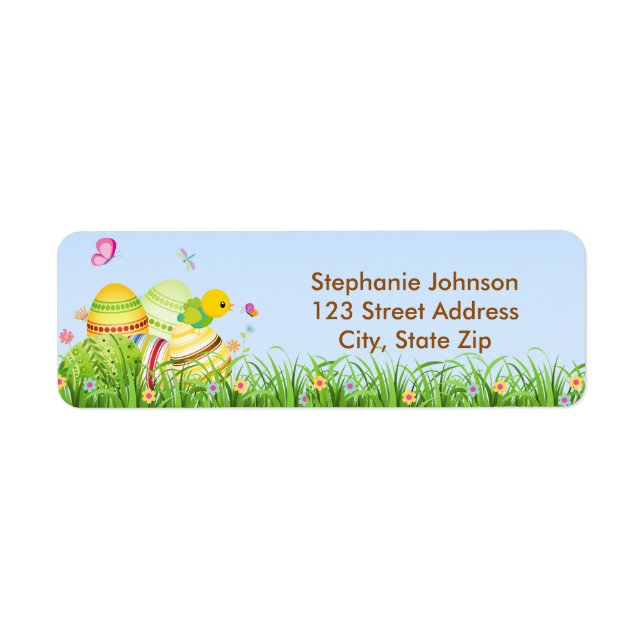 Easter Eggs Easter Address Label (Front)