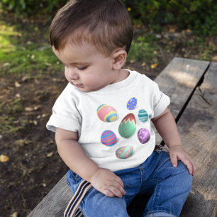 Easter Eggs Easter Egg Hunt Decorated Easter Eggs Baby T-Shirt