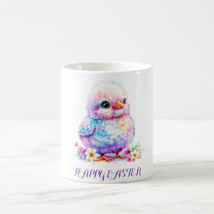 Easter eggs. Elegant Ram with Floral Crown Coffee Mug