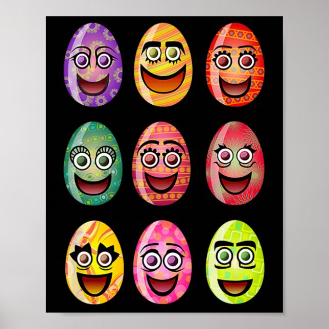 Easter Eggs Family Matching Easter Day Group Men W Poster (Front)