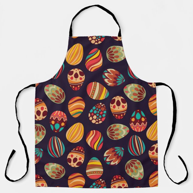 Easter eggs: festive seamless design. apron (Front)