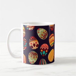 Easter eggs: festive seamless design. coffee mug
