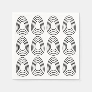 Easter Eggs Geometric Happy Easter   Napkin