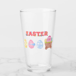 Easter Eggs Glass Cup