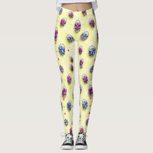 EASTER EGGS ~ Gold Ruby Sapphire 3D ~ Leggings