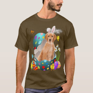 Easter Eggs Golden Retriever Bunny Dog Dad Dog Mum T-Shirt