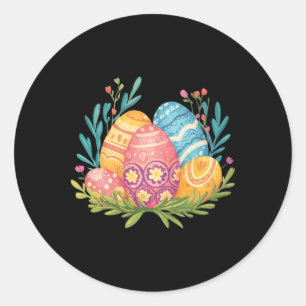 Easter Eggs Graphic Classic Round Sticker