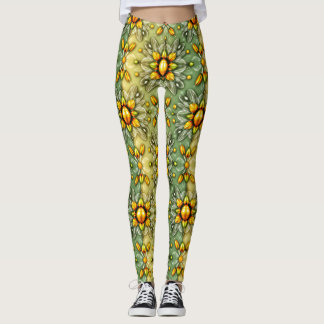 EASTER EGGS ~ Green Yellow 3D ~ Leggings