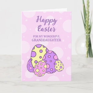 Easter Eggs Happy Easter Granddaughter Holiday Card