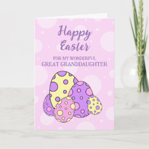 Easter Eggs Happy Easter Great Granddaughter Holiday Card