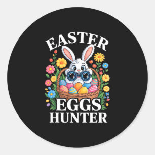 Easter Eggs Hunter Funny Bunny Enthusiast Spring C Classic Round Sticker