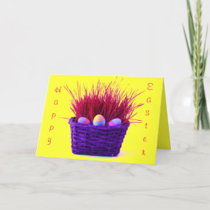 Easter Eggs in Basket XII Holiday Card