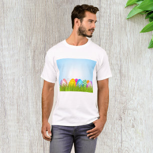 Easter Eggs In Grass Mens T-Shirt