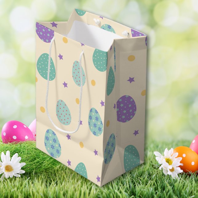Easter Eggs in pastel colours  Medium Gift Bag (Easter Eggs in pastel colors Medium Gift Bag)