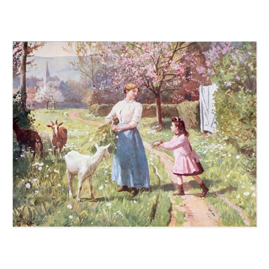 Easter Eggs in the Country, 1908 Postcard