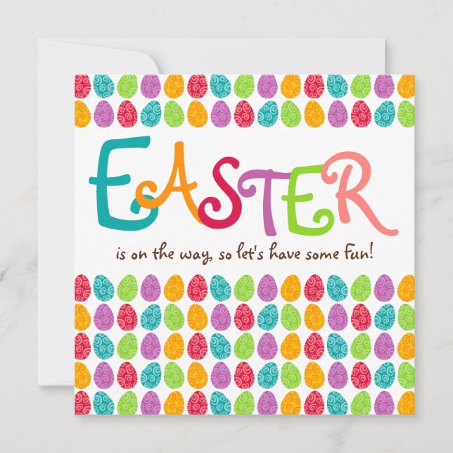 EASTER Eggs Invitation (Front)