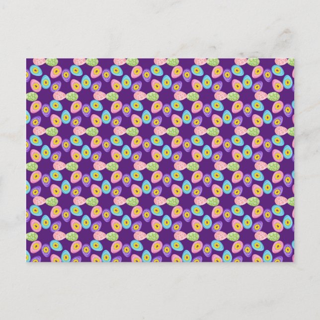 Easter Eggs Lover Spring Pattern Postcard (Front)