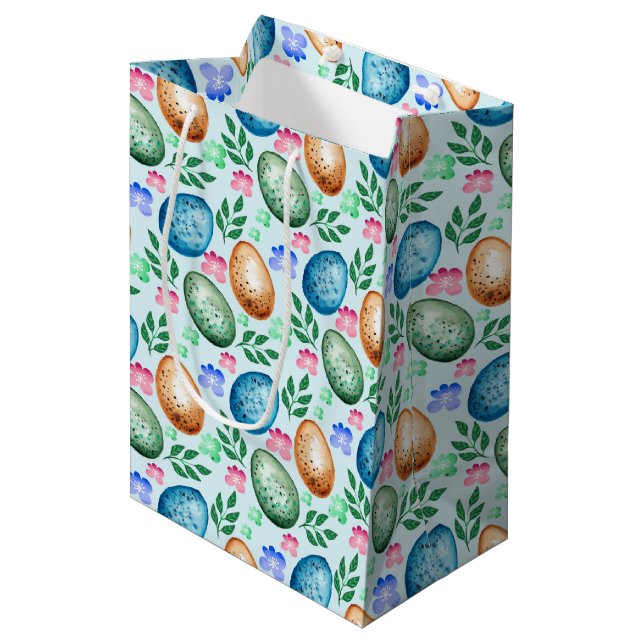 Easter Eggs Medium Gift Bag (Front Angled)