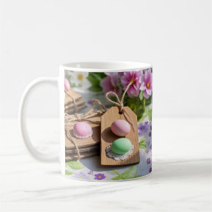 Easter Eggs on garden table Coffee Mug