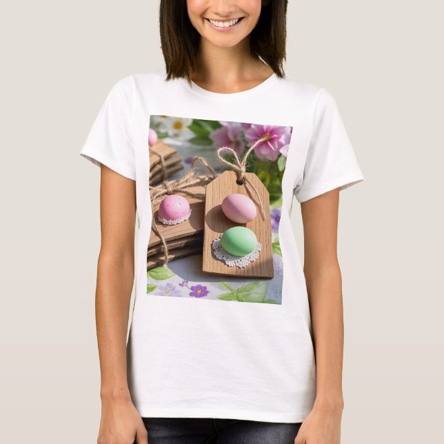 Easter Eggs on garden table  T-Shirt (Front)